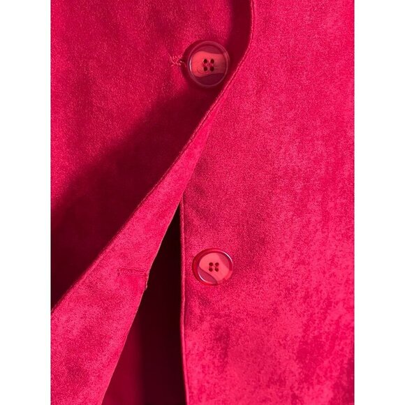 Maggie Sweet Jacket M Red Blazer Mature Feminine Retro Old Money Preppy Classic - Picture 7 of 11